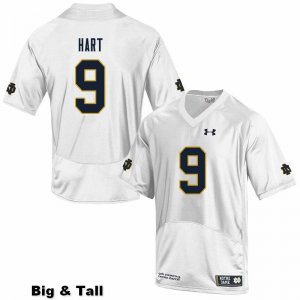 Notre Dame Fighting Irish Men's Cam Hart #9 White Under Armour Authentic Stitched Big & Tall College NCAA Football Jersey TFL5899ZC
